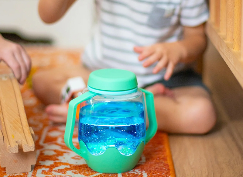 Snoezelhoek - watertafel - Glopals - sensory playjar - groen - per stuk