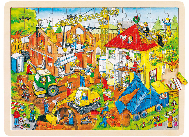 Puzzel - themapuzzel - bouwwerf  - 96 stukjes - per stuk