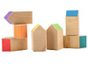 Bouwset - Ocamora - houten huisjes - regenboog - set van 7