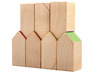 Open-ended - Ocamora - bouwset - huisjes - regenboog - hout - per set