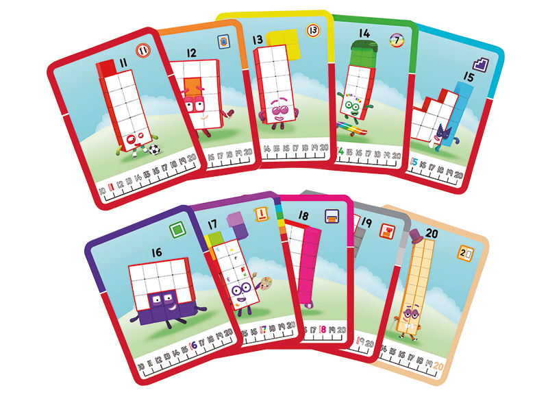 Rekenspel - Learning Resources - Mathlink Cubes - rekenblokken - activiteitenset 11-20 - per spel