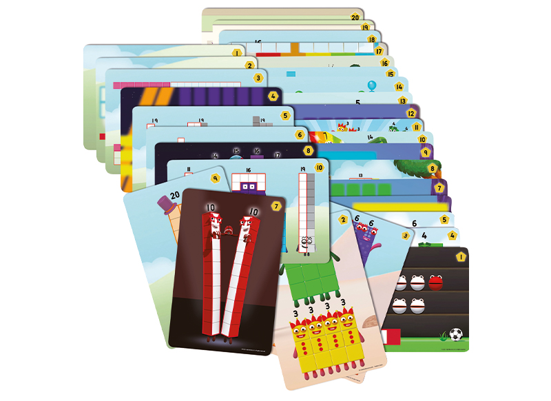 Rekenspel - Learning Resources - Mathlink Cubes - rekenblokken - activiteitenset 11-20 - per spel