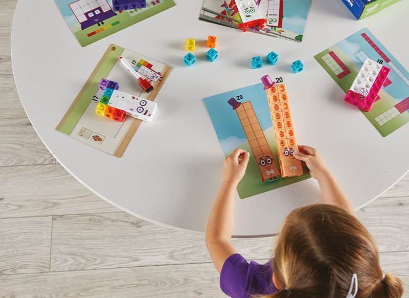 Rekenspel - Learning Resources - Mathlink Cubes - rekenblokken - activiteitenset 11-20 - per spel
