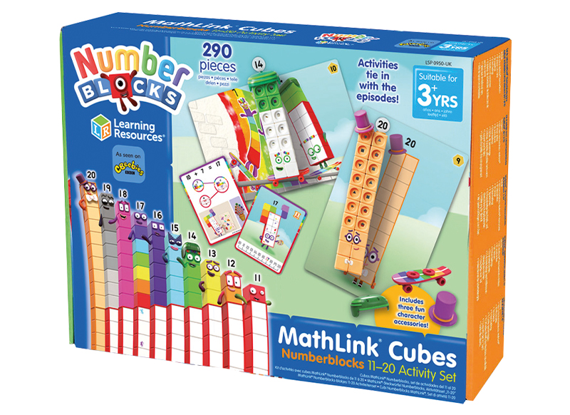 Rekenspel - Learning Resources - Mathlink Cubes - rekenblokken - activiteitenset 11-20 - per spel
