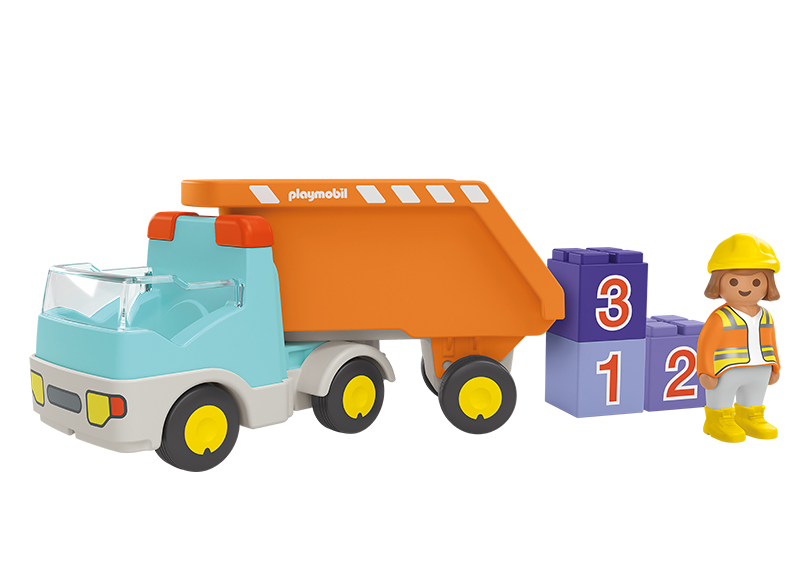 Speelsets - PLAYMOBIL Junior 71685 Kiepwagen - voertuigen - set van 6