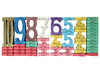 Cijfers - sommen - stapelgetallen - gekleurd - re-wood - set van 34 assorti