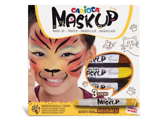 Schmink - Carioca - Mask-Up - Dieren - 3 kleuren assorti