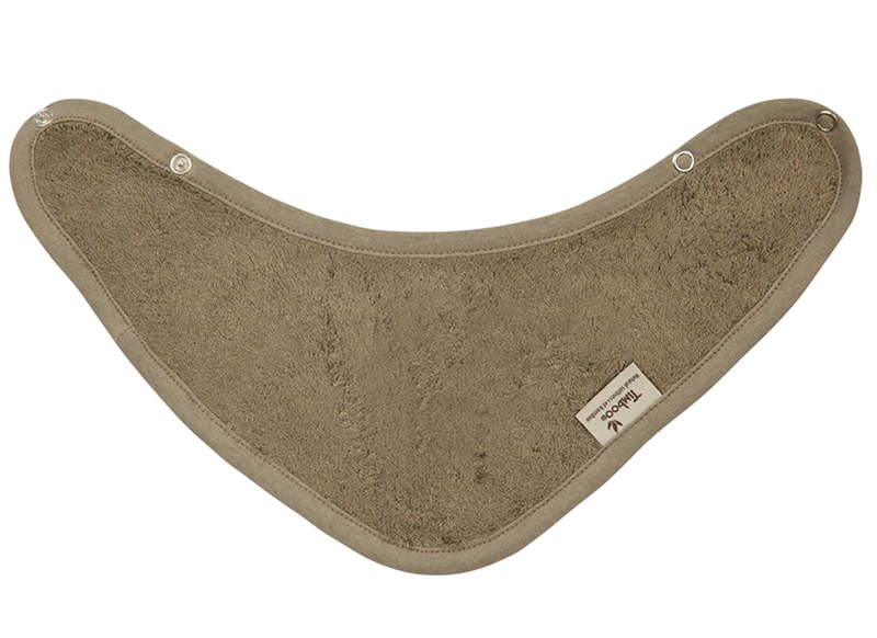 Slab - kwijlslab - Timboo - 36 x 20 cm - dubbel gelaagd - met drukknop - jungle green - per stuk