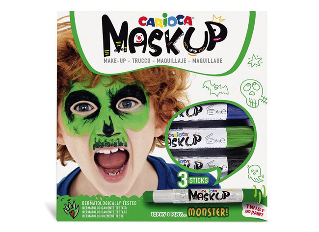 Schmink - Carioca - Mask-Up - Monsters - 3 kleuren assorti