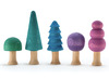Bouwset - Ocamora - houten bomen - regenboog - set van 10
