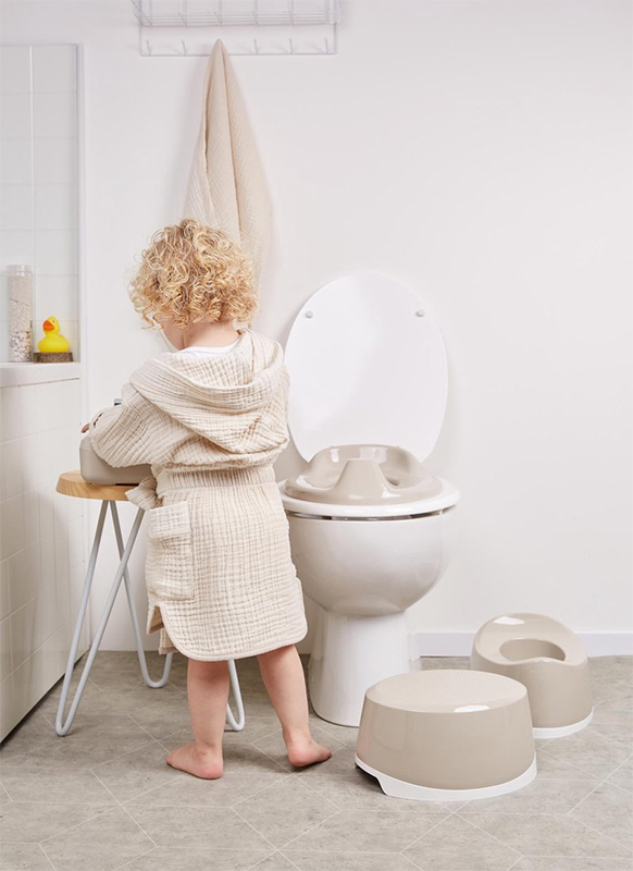 Verzorging - wc-bril verkleiner - Bébé-jou - basic - leverbaar in 5 kleuren - taupe - per stuk