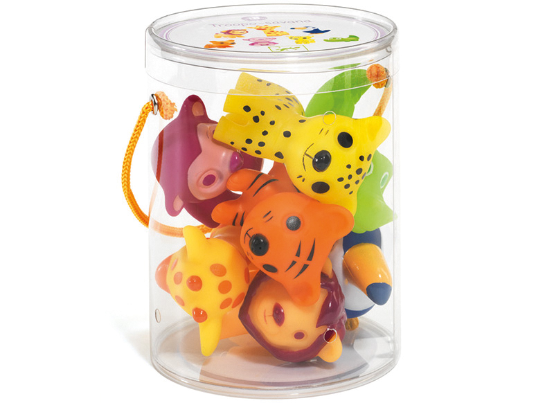 Eerste speelgoed - Djeco - soft junglediertjes - set van 7