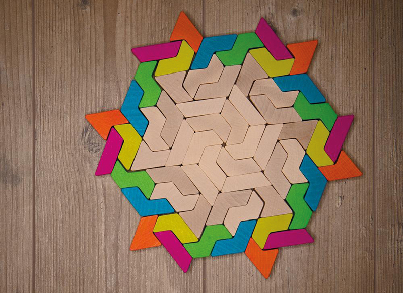 Bouwset - blokken - hout - geoblokken - set van 60