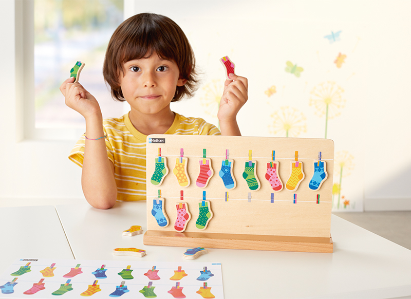 Sorteerspel - Nathan - sokken sorteren - kleur - magnetisch - per spel