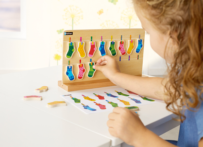 Sorteerspel - Nathan - sokken sorteren - kleur - magnetisch - per spel
