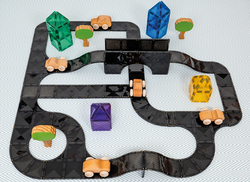 Bouwset - Connetix Roads Creative Pack - magnetisch - set van 48 assorti