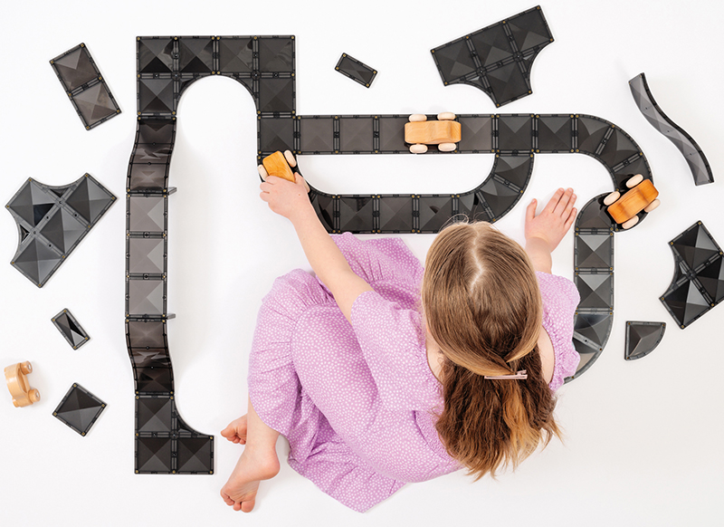 Bouwset - Connetix Roads Creative Pack - magnetisch - set van 48 assorti