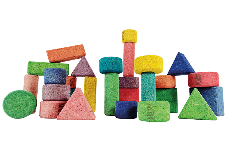 Bouwset - Korxx C Mix Form - kurk - set van 56 assorti