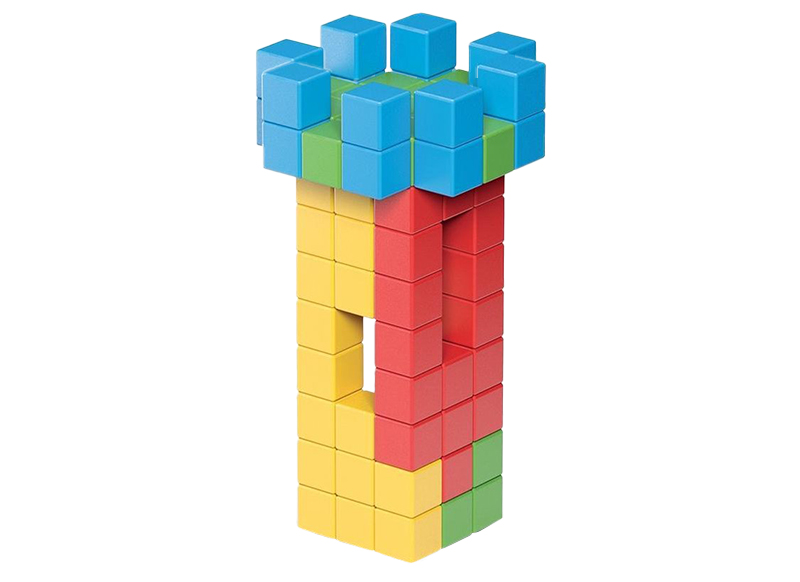 Bouwset - Geomag Magicube Full Color Recycled Crystal - magnetisch - set van 64