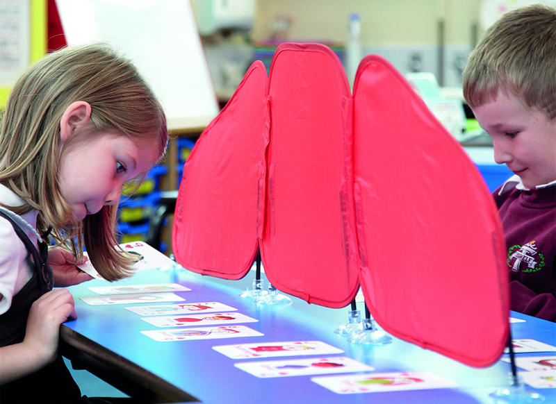 Concentratiescherm - Study Buddy - synthetisch - pop-up scherm met zuignappen - per stuk