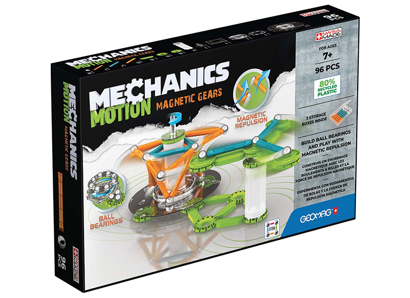 Bouwset - Geomag Mechanics Motion Recycled 2 Magnetic Gears - magnetisch - set van 96