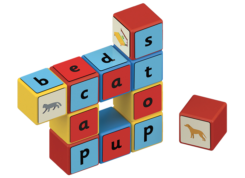 Bouwset - Geomag Magicube Word Building Recycled Clips - magnetisch - set van 79