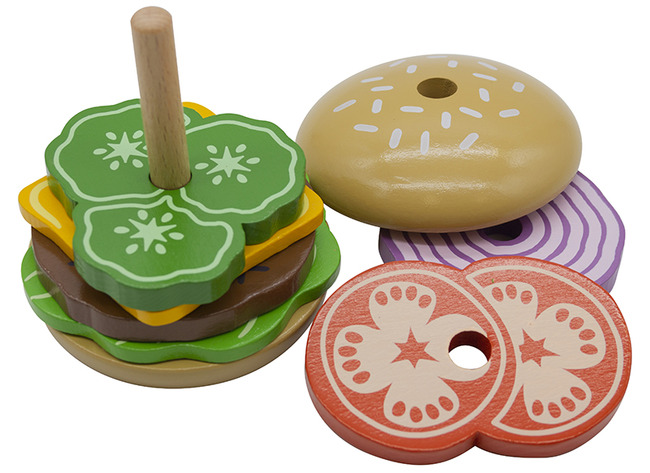 Kleur en vorm - nabouwen - Lakeshore Learning - Create-A-Burger Sequencing Stacker - hamburgers - per spel