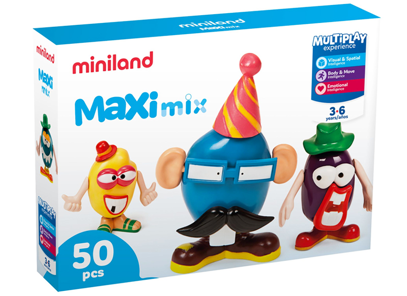 Bouwset - figuren - Miniland - Maximix - aliens - set van 50 assorti