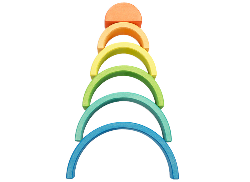 Open-ended - Ocamora - regenboog - hout - per set