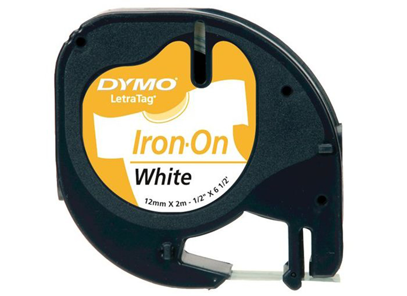 Etiketeren - letratag - opstrijktape - 12mmx2m - dymo - per stuk