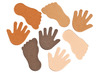 Foam - stickers - handen en voeten - huidskleur - set van 200 assorti