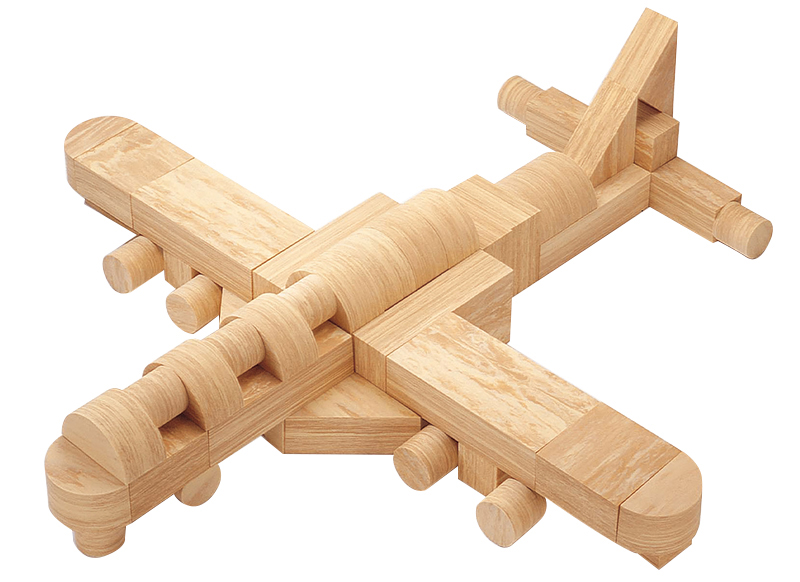 Bouwset - blokken - Weplay - houtlook - foam - set van 68