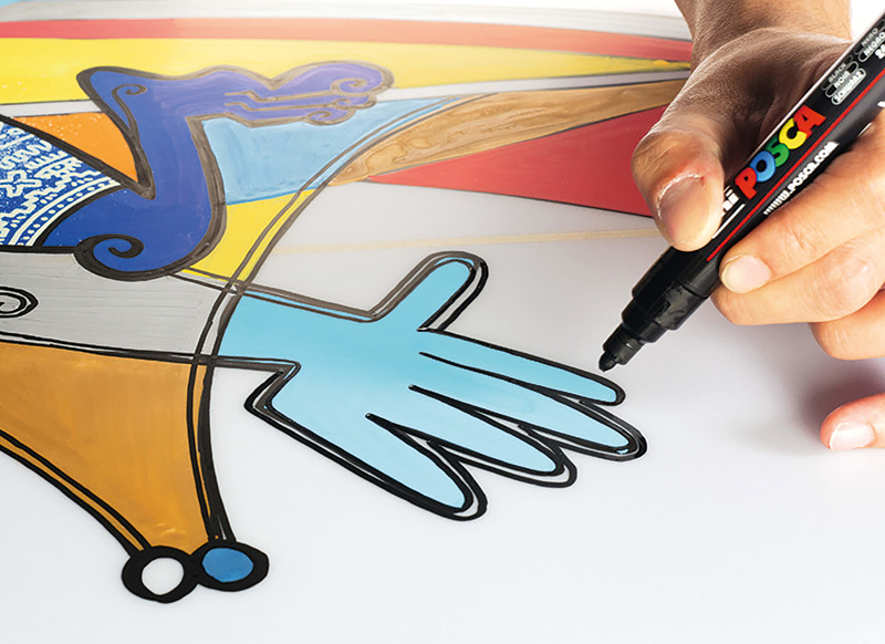 Stiften - verfstiften - Posca Graffiti - set van 20 assorti