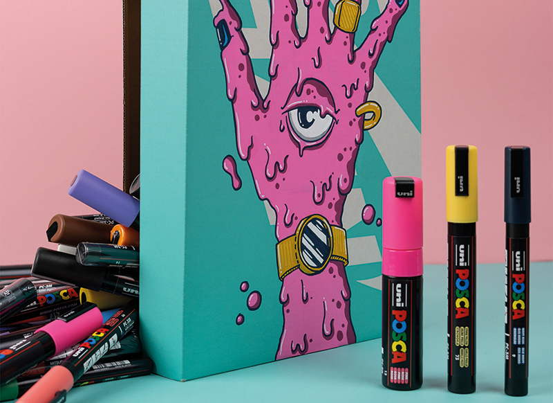 Stiften - verfstiften - Posca Graffiti - set van 20 assorti