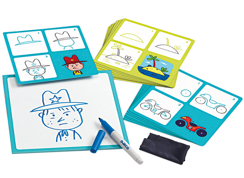 Bord - tekenbord - Djeco Step By Step - arthur - per set