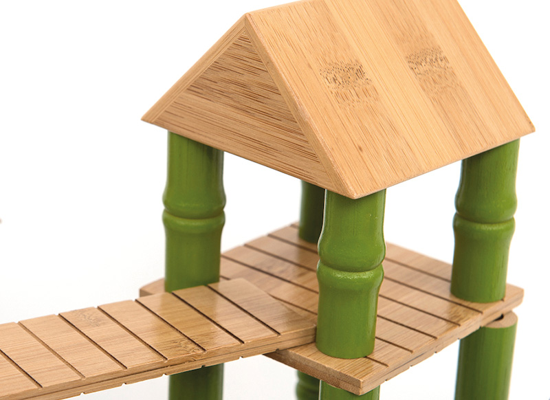 Bouwset - Lakeshore Learning - bamboeblokken - set van 80
