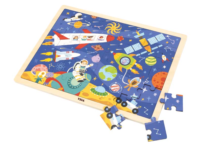 Puzzel - themapuzzel - Viga - ruimte - 48 stukjes - hout - per stuk