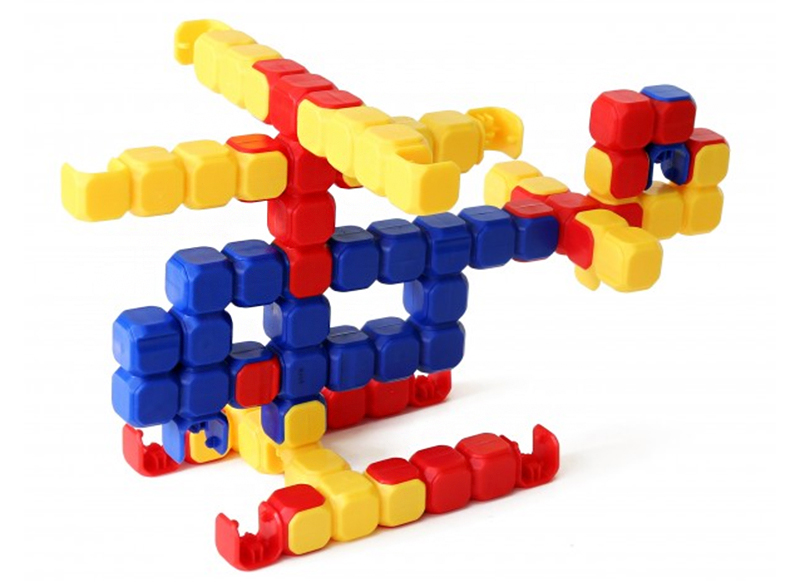 Bouwset - Popular Playthings Klix Cubes - linkblokken - set van 120 assorti