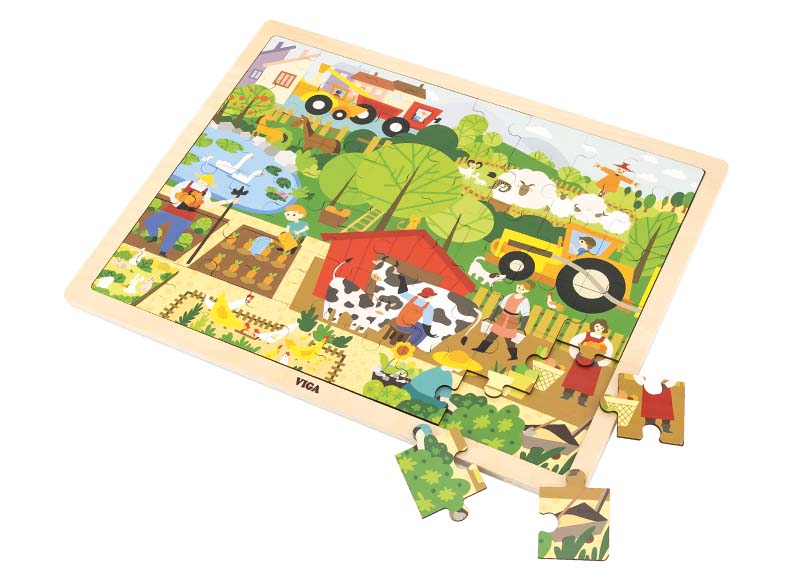 Puzzel - themapuzzel - Viga - boerderij - 48 stukjes - hout - per stuk