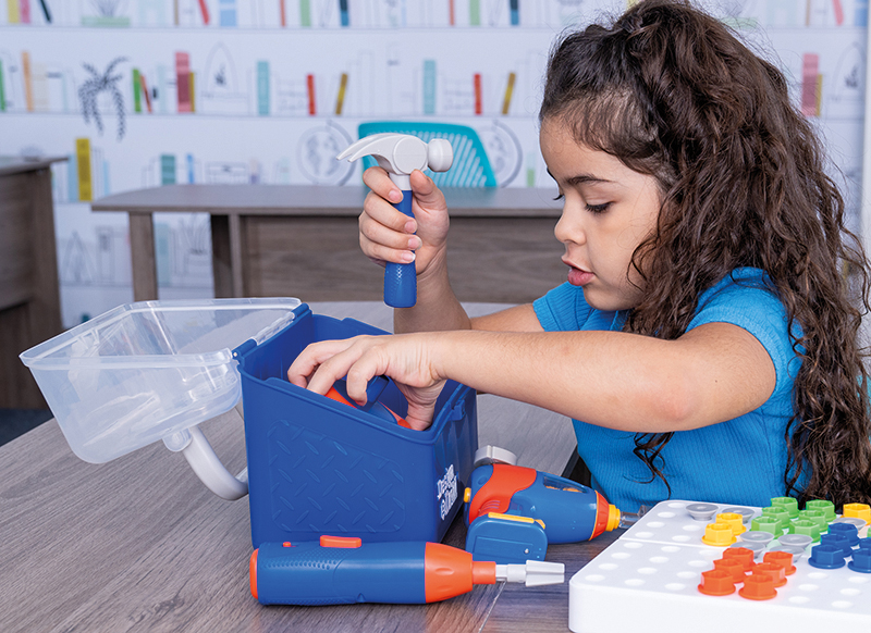 Bouwset - Educational Insights Design & Drill Toolbox - gereedschapskist - schroevenatelier - per spel