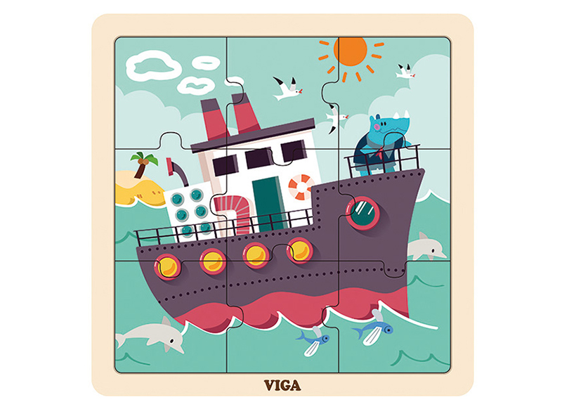 Puzzel - Hout - Viga - 9-Delig -Schip