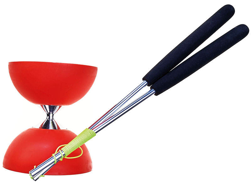 Klein bewegingsmateriaal - circus - diabolo - per stuk - leverbaar in 7 kleuren