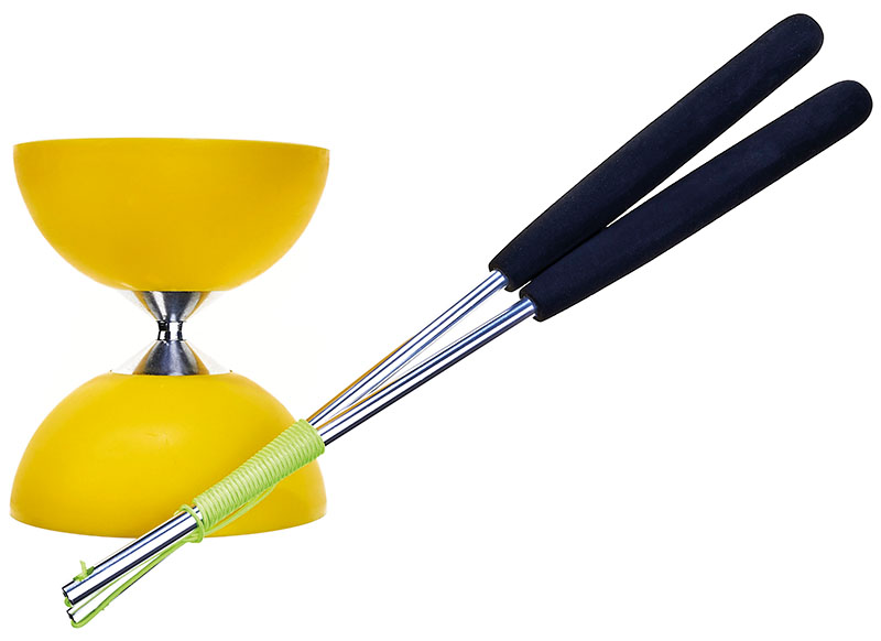 Klein bewegingsmateriaal - circus - diabolo - per stuk - leverbaar in 7 kleuren