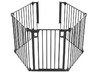 Veiligheidshekken - 5-panelen hek - wit, zwart