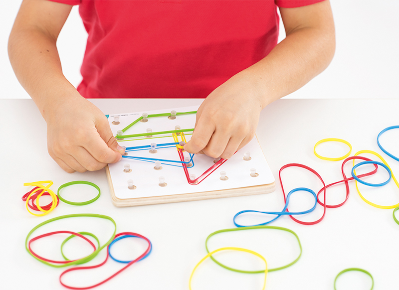 Oog-hand coördinatie - Geoplan - Nathan - activiteitenset - elastieken - per set