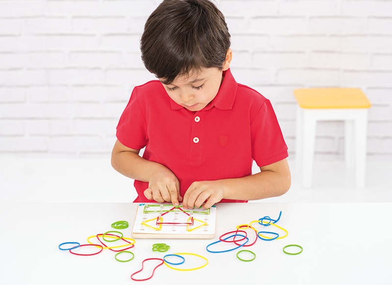 Oog-hand coördinatie - Geoplan - Nathan - activiteitenset - elastieken - per set