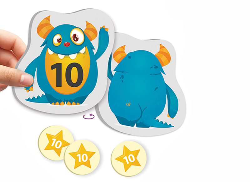 Spel - rekenspel - Akros Friends Of 10 - tellen tot 10 - monsters - per spel