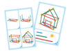 Bouwset - vormen - Bambouchi - plastieken buisjes - opdrachtkaarten voor NG6064 - set van 12 assorti