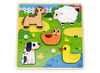 Eerste speelgoed - puzzel - hout - Viga - tactiele puzzel - boerderij - per stuk