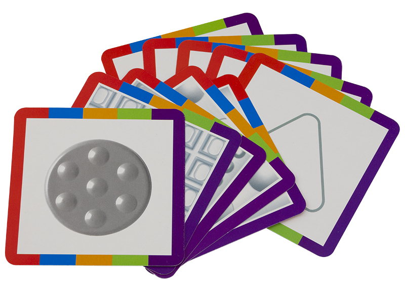 Voelstenen - reliëftegels - Learning Resources Teaching TacTiles - voelzakje - sensorisch - per set